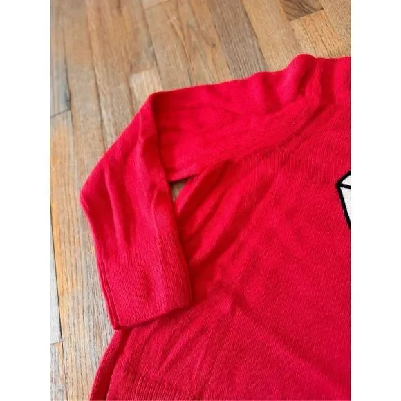 NWT Kate Spade Red Dice Wool Alpaca Oversized Sweater Size M - Picture 6 of 10